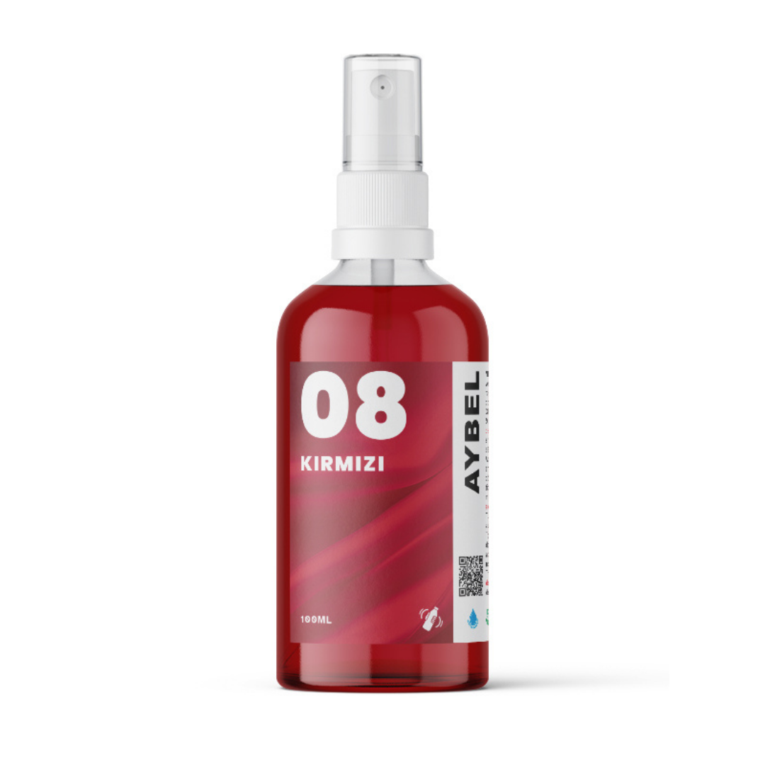 Rubinrød tekstilfarvespray