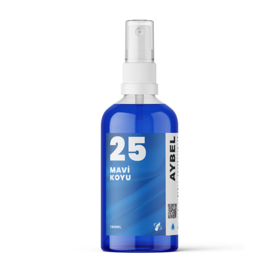 Himmelblå tekstilfarvespray