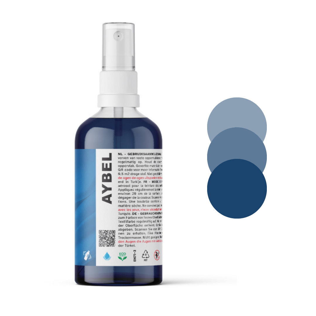 Marineblå tekstilfarvespray