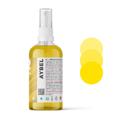 Kanariegul tekstilfarvespray